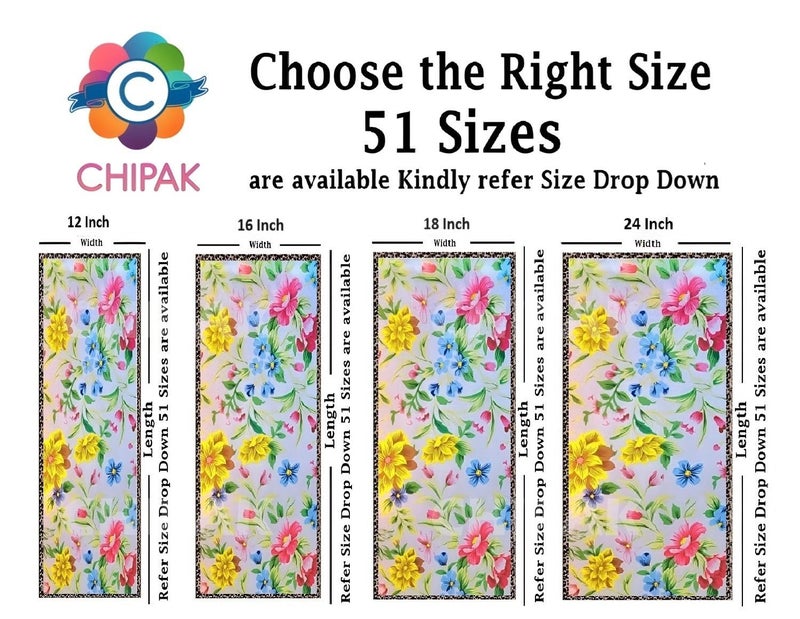 CHIPAK Vinyl Frosted Window Self Adhesive Privacy Glass Film for Window Glass Office| Decorative Window Sticker Wallpaper Vinyl Sheet for Glass Door, Bathroom, Home, Window. Peppy Flowers, 24x360 Inch - Image 2