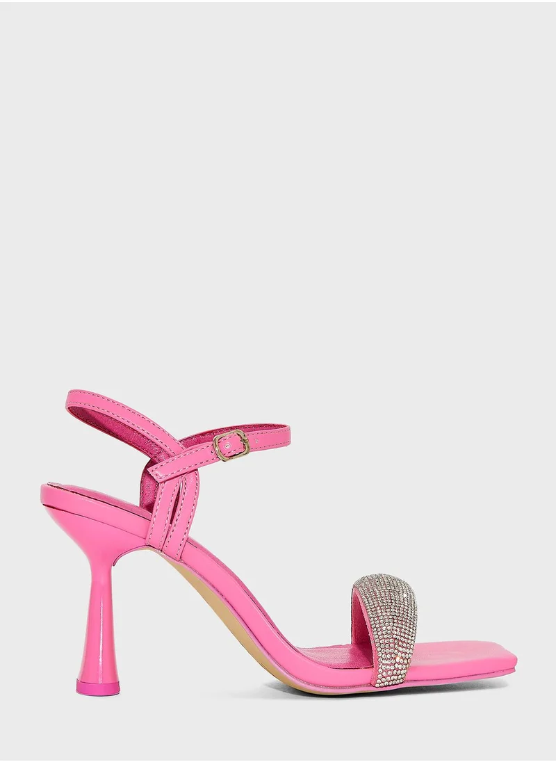 منبور Ankle Strap High Heel Sandals