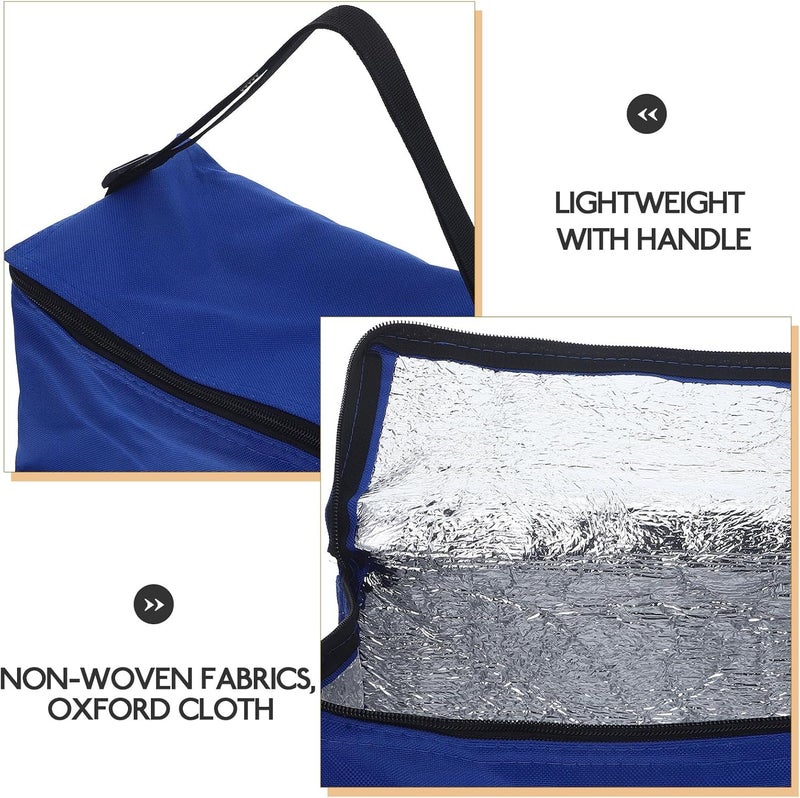 COLLBATH Insulated Aluminum Lunch Bag Large Navy Thermal Tote Bag for Adults Picnic Bbq Food Storage and Warm Keeping - Image 3