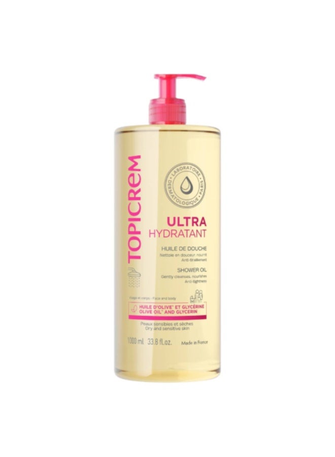 Topicrem Ultra-Hydratant Shower Oil 1L - Image 1