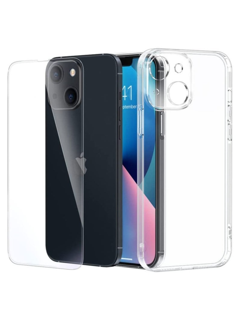 ELTRAZONE [2 in 1] Clear Case For iPhone 13 with 1 Pack Screen Protector,[360°Military Grade Protection][Crystal-Clear Case],Yellowing-Resistant,TPU Material,SlimShockproof, Scratch-Resistant - Image 1