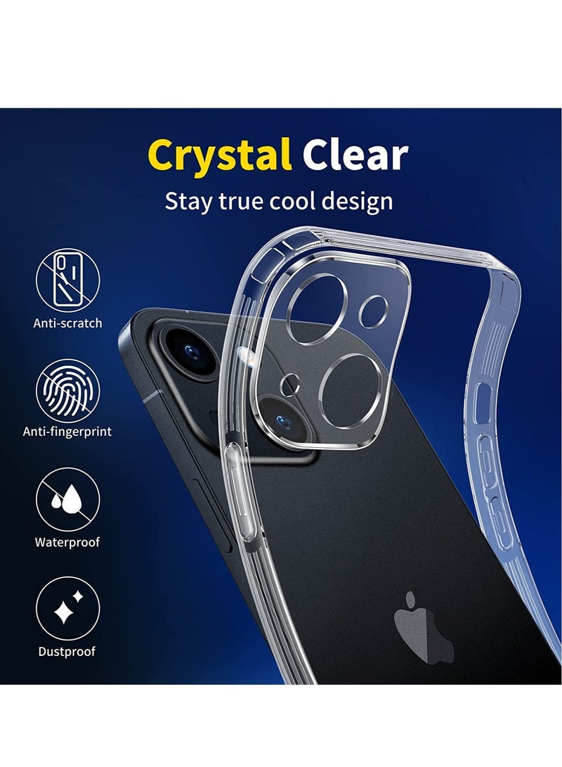 ELTRAZONE [2 in 1] Clear Case For iPhone 13 with 1 Pack Screen Protector,[360°Military Grade Protection][Crystal-Clear Case],Yellowing-Resistant,TPU Material,SlimShockproof, Scratch-Resistant - Image 3