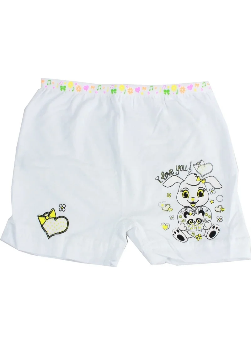 Tutku 6 Pack Printed Elastane Girls' Panties Boxer Shorts