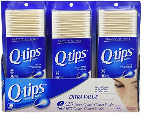Q-tips Cotton Swabs 3 Packs of 625 Count - Image 1