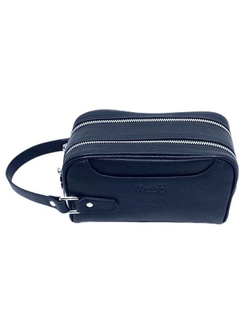 Classic Milano Classic Milano Leather Travel Toiletry Bag, Hand Bag, and Clutch Bag for Men and Women – Waterproof Travel Organizer, Spacious Cosmetic Case & Dopp Kit for Shaving, Makeup & Grooming Essentials