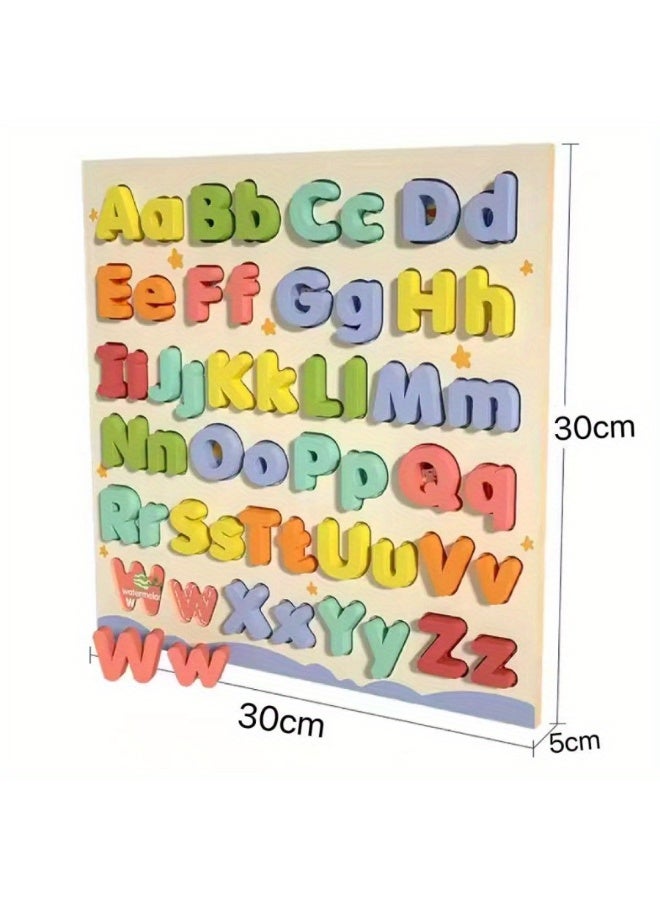 لوح الحروف الخشبي للأطفال، تعلم الأحرف الكبيرة والصغيرة، أدوات مونتيسوري التعليمية، تدريب تهجئة اللغة الإنجليزية، تنمية التنسيق بين اليد والعين، ألعاب خشبية آمنة وصديقة للبيئة، هدية للأولاد والبنات 2-6 سنوات، تنمية الإدراك، تعليم تفاعلي بين الأهل والطفل - Image 5