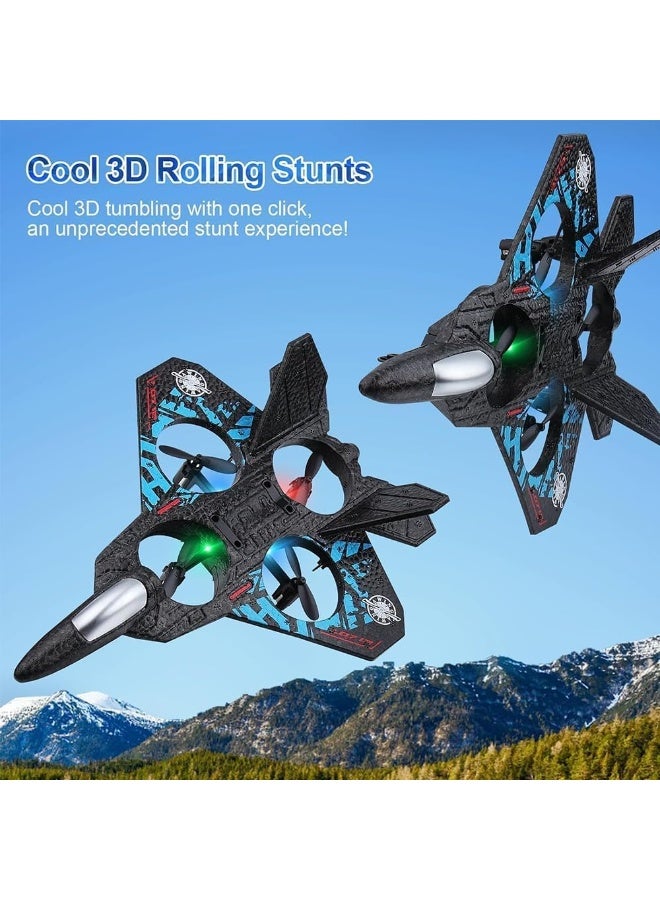RC Aeroplane 2.4GHz Remote Control Floating Fighter Plane | USB Rechargeable, LED Lights, Kids Drone Toy, Easy Control, Durable Model Aircraft  - Image 5