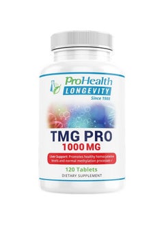 Longevity Tmg Pro (Trimethylglycine) Betaine Anhydrous 1 000 Mg 120 Tablets Methylation Support