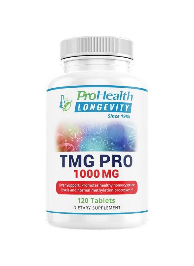 ProHealth - Longevity Tmg Pro (Trimethylglycine) Betaine Anhydrous 1 000 Mg 120 Tablets Methylation Support - Image 1