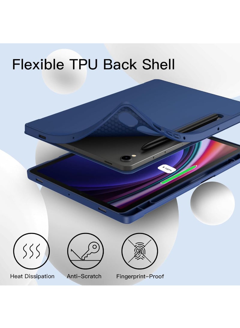 Rock Pow Case for Galaxy Tab S7 FE 5G 2021/S8 Plus 2022/S7 Plus 2020 12.4 inch with S Pen Holder, Smart Cover for 12.4" Samsung Galaxy Tablet (SM-X800 X806 T730 T736 T970 T975 T976 T978) - Image 4