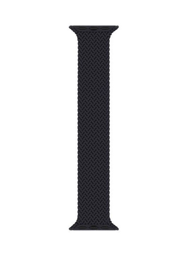 ACLIX Silicon Braided Replacement Strap For Apple Watch Series 7/6/SE/5/4 45/44/42 mm Medium Black - Image 1