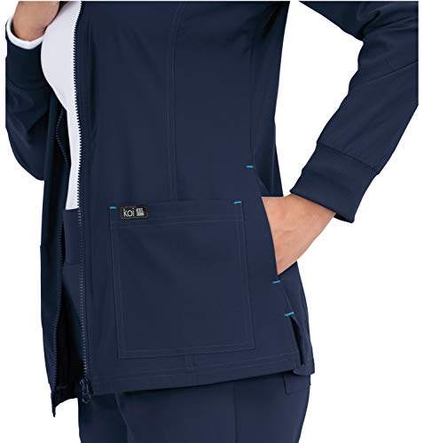 KOI Basics 450 Women's Andrea Scrub Jacket (Navy, X-Large) - Image 4
