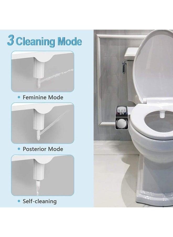 GGEROU Hot and Cold Double Spray Multifunctional Easy Installation Bidet No Electricity Smart Toilet Seat Rump Washer,Fresh Water Bidet Attachment Temperature and Pressure Control with Self  - Image 4