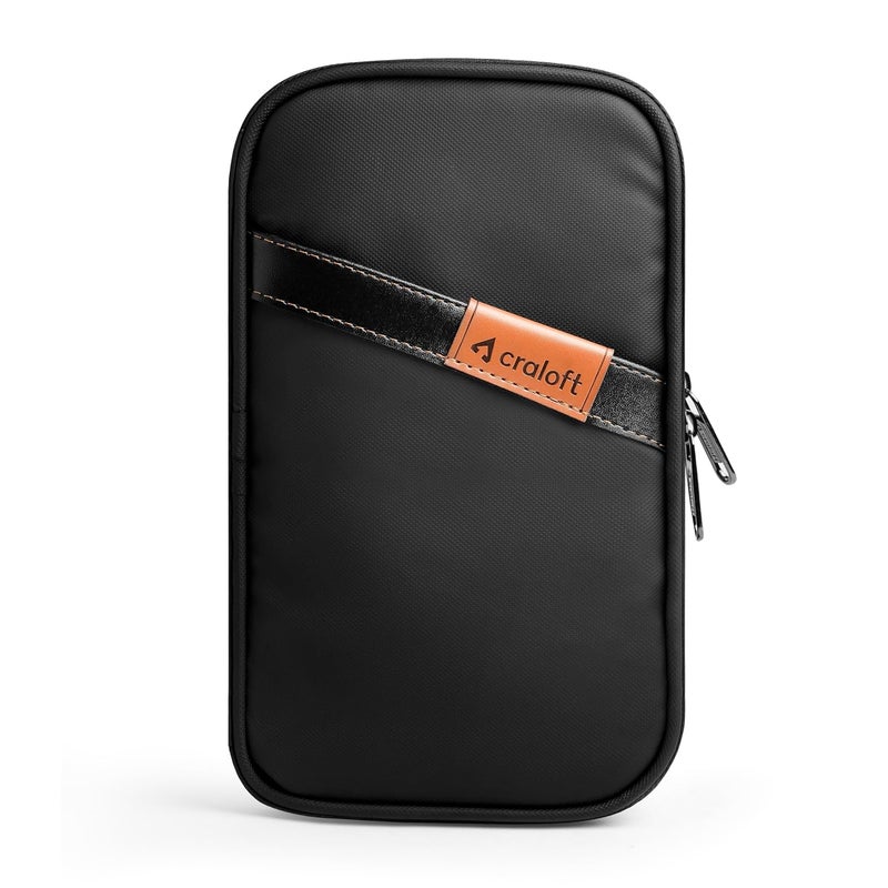 CRALOFT Store Family Passport Cover for Men and Women | 6 Passport Holder Bag & Wallet for Tickets, Cash, Cards, Visa, and Boarding Pass | Luxury Travel Organizer Pouch (Black) - Image 1