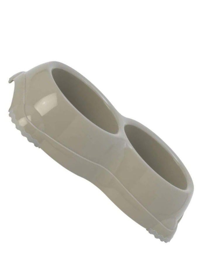 Moderna Smarty Double Bowl for Pets,Food & Water Dish | Compact & Durable | Grey | 2 x 330ML - Image 2