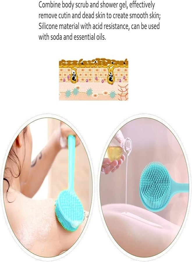 DRAVAL Bathtub Scrub Brush for Women, Silicone Bristles Back Cleaning brush (multicolor) - Image 5
