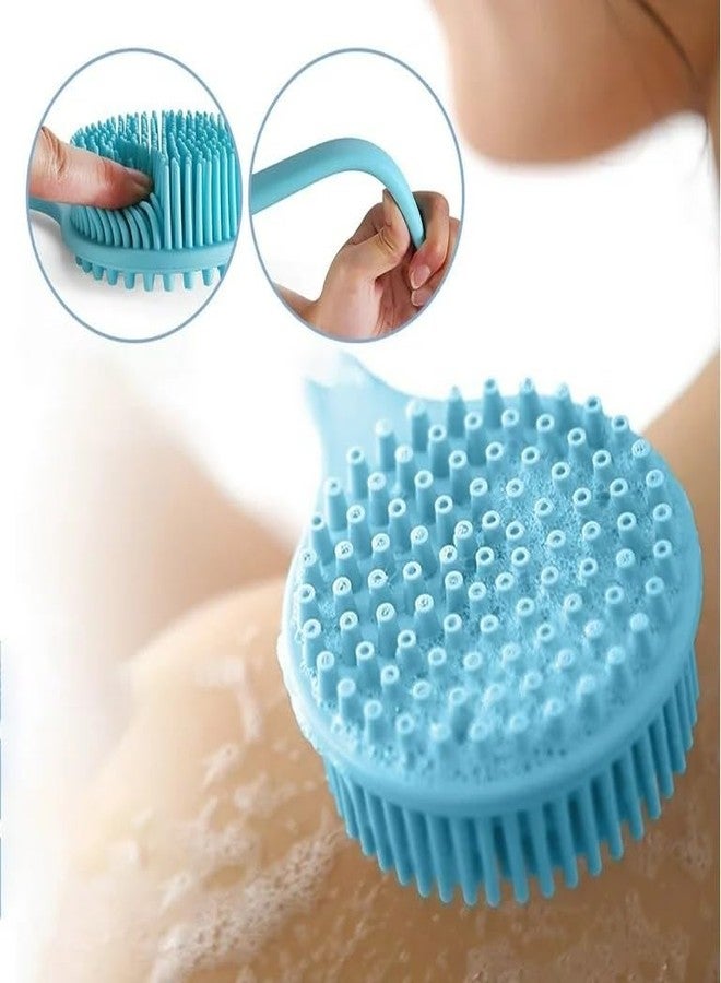 DRAVAL Bathtub Scrub Brush for Women, Silicone Bristles Back Cleaning brush (multicolor) - Image 4