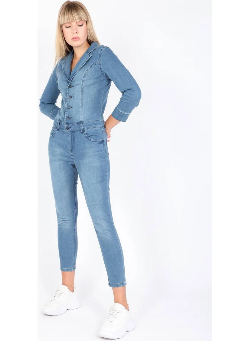 Banny Jeans Women's Blue Jean Overalls Trousers