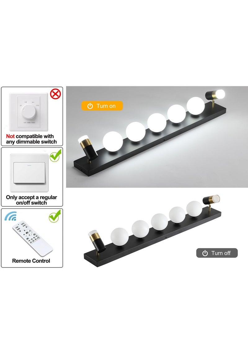 Modern Black LED Ceiling Light Fixture, 7-Light Dimmable Linear Ceiling Lighting with Remote, 39 inch Flush Mount Lamp with Spotlights for Bedroom Living Room Kitchen Island Office Hallway, 35W - pzsku/ZAB00BD0C1C4AD110F0B9Z/45/_/1725876978/dc6addad-d14a-42ae-8cd7-1eff1ffc5b71