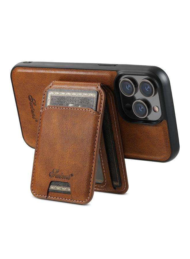 Suteni Case For iPhone 14 Pro H15 MagSafe Oil Eax Leather Detachable Wallet Back Phone Case - Image 4