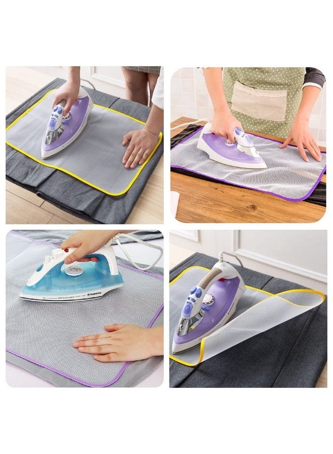 بيوينتي 5 قطع من قماش الضغط الواقي للكي، شبكة مقاومة للحرارة، وسادة عزل واقية من القماش للكي، قماش شبكي واقي للكي (لون عشوائي) - Image 2