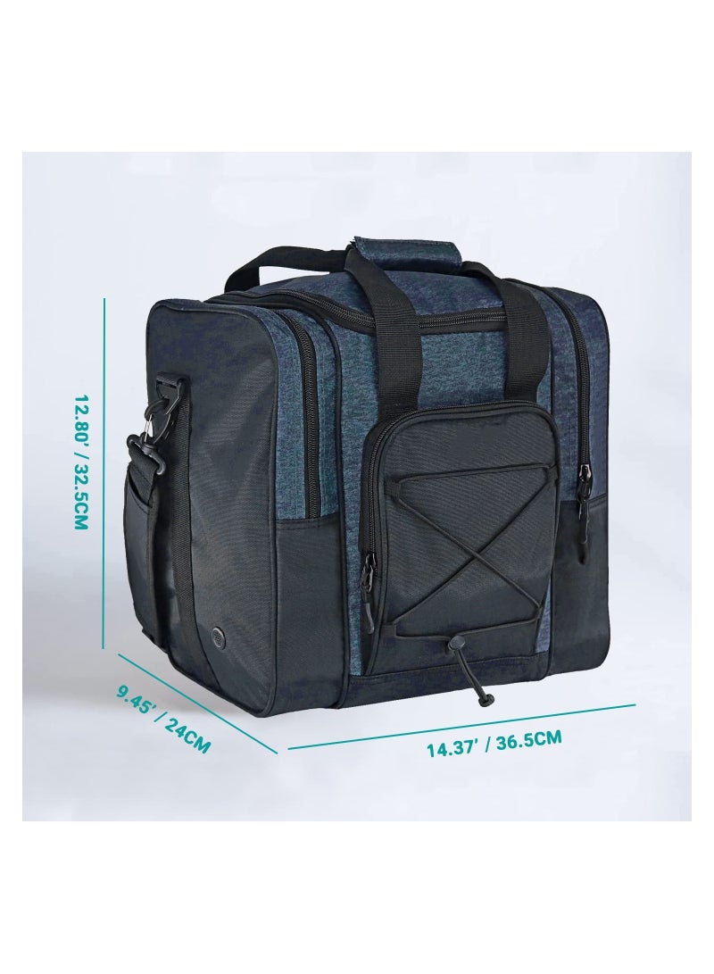 Generic Single Bowling Ball Bag, Padded Bowling Ball Tote Bag Bowling Ball Holder with Padded Ball Holder Bowling Equipment Padded Tote Bag, 2 Pockets fit Bowling Shoes Up to Mens Size 14 and Accessories - Image 4