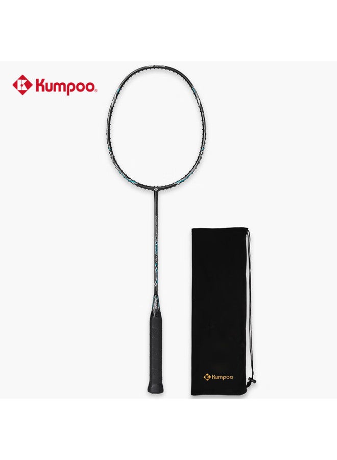 كومبو Kumpoo مضرب الريشة الطائرة K520 نسخة مطورة، Xunfeng كربون بالكامل 4u مضرب متوازن، K520pro مضرب فردي أنيق، مجهز مسبقًا بالخيوط - Image 2