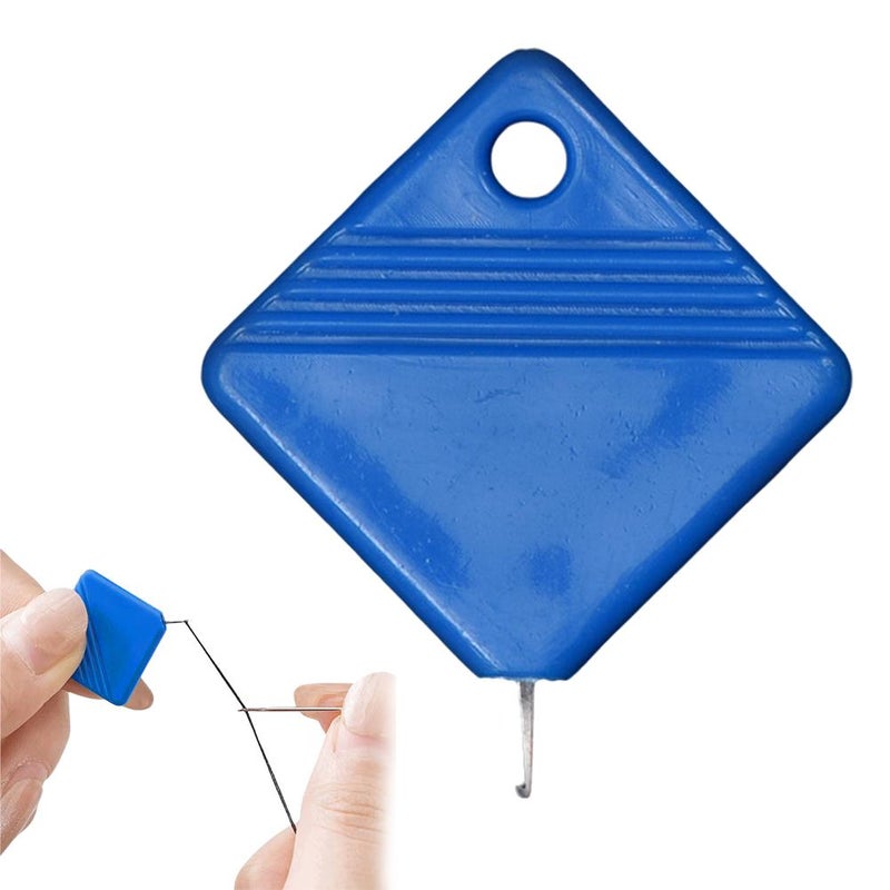 Colorful plastic square threader, sewing DIY accessory, household needle threader, convenient square needle detector. - Image 1