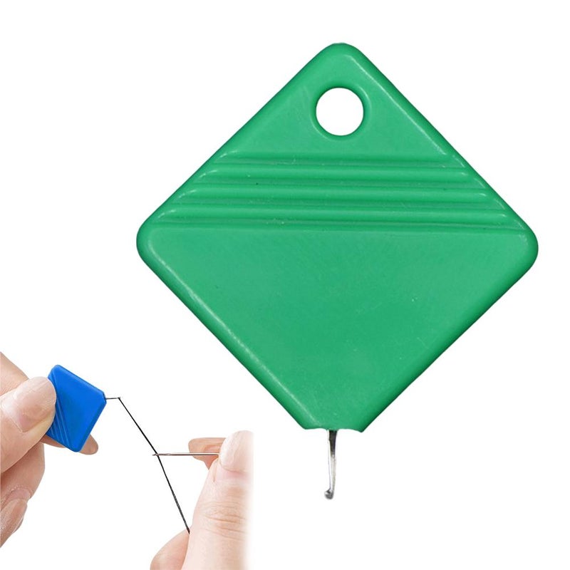 Colorful plastic square threader, sewing DIY accessory, household needle threader, convenient square needle detector. - Image 2