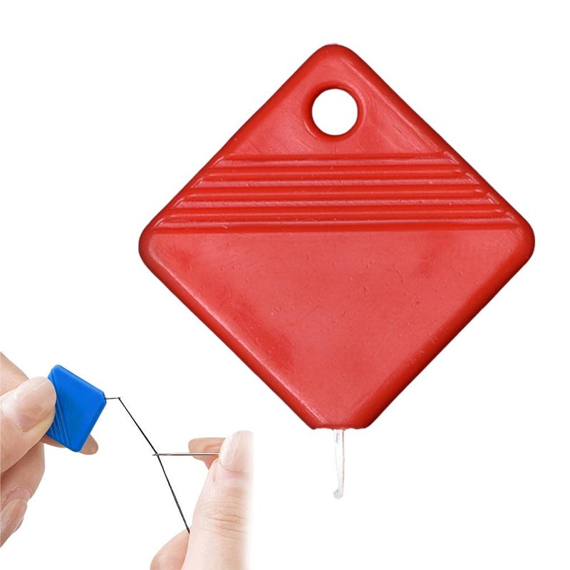 Colorful plastic square threader, sewing DIY accessory, household needle threader, convenient square needle detector. - Image 3