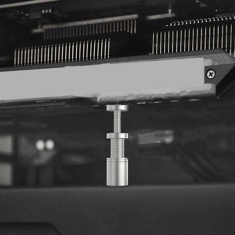 حامل بطاقة الرسومات القصير من الفضة، قوس دعم ثابت من السبائك، حامل لمنع ترهل بطاقة الرسومات - Image 4