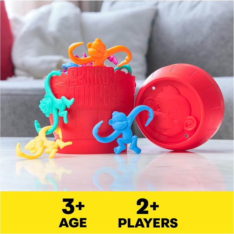 Spin Master Games Barrel of Monkeys Classic Family Game for Kids Ages 3+, Connect the Monkey Chain Skill Game, Fun Dexterity Toy for 1–4 Players - Image 2