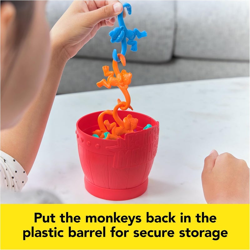 Spin Master Games Barrel of Monkeys Classic Family Game for Kids Ages 3+, Connect the Monkey Chain Skill Game, Fun Dexterity Toy for 1–4 Players - Image 5