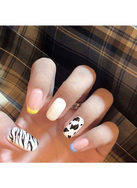 Why So Fun Nails Set Of 24 Reusable Uv Treated Gel Finished Presson Nails With Glossy Finish (Assorted Like In Picture)