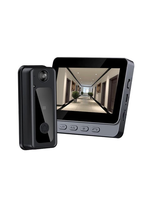 4.3 Inch IPS Screen 2.4G Wireless Visual Intercom Doorbell with Screen BT Interconnection Wireless Smart High-definition Video Monitoring Intelligent Doorbell Two-Way intercom