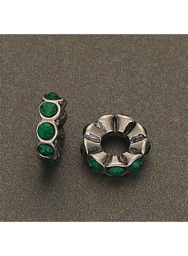 July Greenish Gold Antique Silver CZ Crystal Spacer Beads 5Pcs 4x13mm Round for Jewelry Making - Image 5