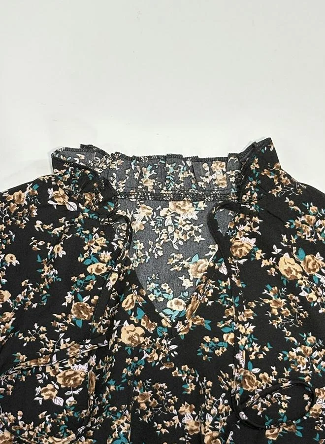 Take Two Women Floral Printed Ruffle Detail Maxi Dress