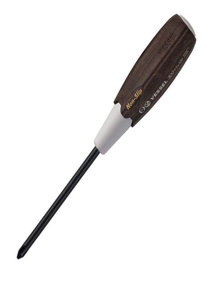 VESSEL Woody Screwdriver, Non-Slip Grip, 0.08 x 3.9 inches (2 x 100 mm), 11.8 inches (300 mm) - Image 1