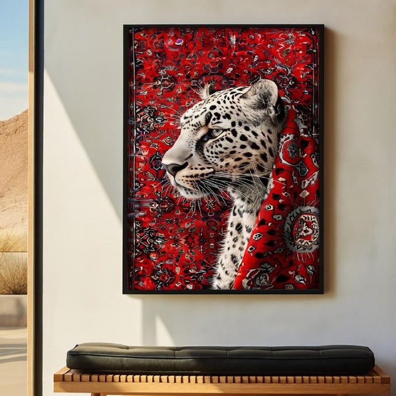 ماركتنا لوحة قماشية بتصميم الفن النجدي مع برواز مجوف مقاس (60×90) قطعة واحدة - Image 3