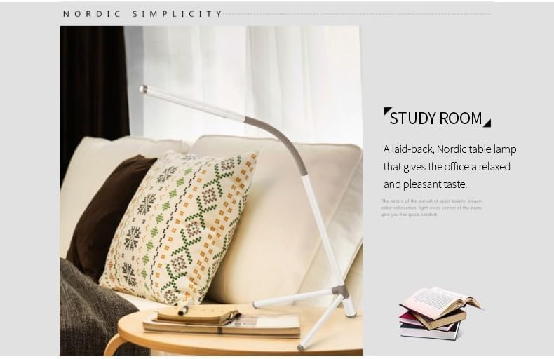 Grofly Portable Reading Light with 3 Lighting Step Led Desk Lamp Touch Control OnOff Student Study Table Lamp Night Lamp Eye Protection Lamp Bookworms Kids Bright LED Desk Lamp Black Trio Lamp - Image 3