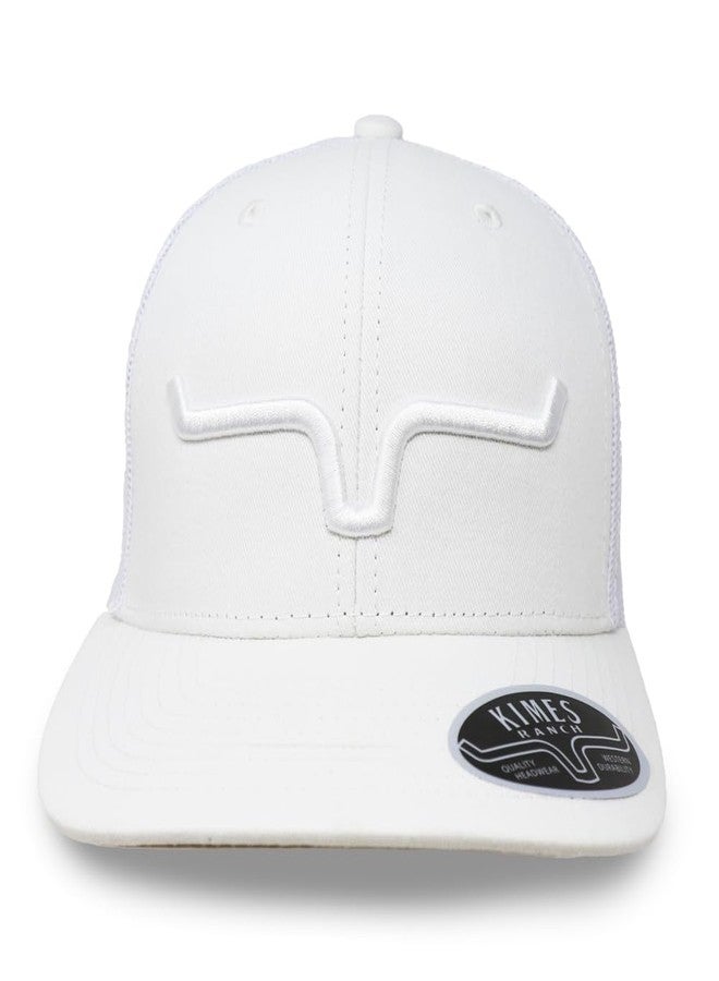 Kimes Ranch Caps Adjustable Snapback Weekly Trucker Hat White - Image 2