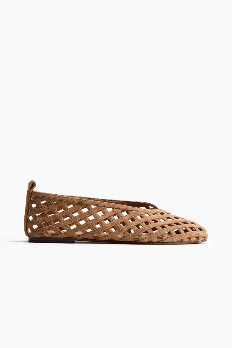 H&M Braided-look leather ballet flats