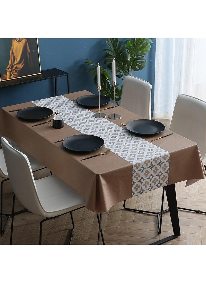 YQbest - Waterproof & Oil-Resistant PVC Table Mat, Washable Dining Tablecloth for Kitchen, Coffee Table, Hotel, Durable and Non-Slip Table Cover, Easy to Clean - Image 1