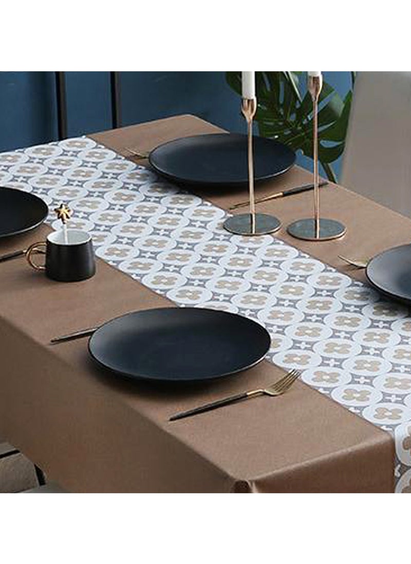 YQbest - Waterproof & Oil-Resistant PVC Table Mat, Washable Dining Tablecloth for Kitchen, Coffee Table, Hotel, Durable and Non-Slip Table Cover, Easy to Clean - Image 1