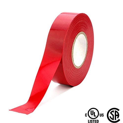 Xtricity Vinyl Red Electrical Tape 3/4 inch x 66 Ft for Electrical Insulation, Wire Bundling and DIY Repairs – Durable, Stretchy, General Purpose – Up to 600V (1 Pack) - Image 3