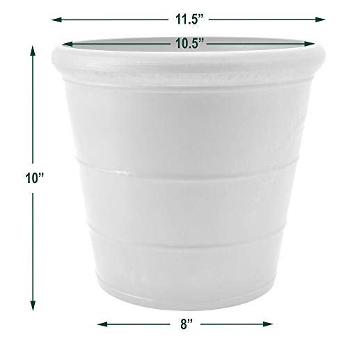 PSW Pot Collection NUR28C 10” Planter Pot for Indoor and Outdoor Plants and Gardens, 10-inch, Chocolate - Image 4