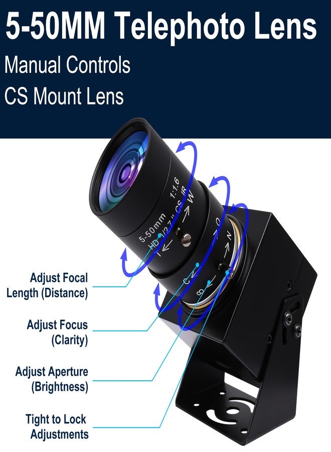 SVPRO 1080P USB Webcam with Telephoto 5-50mm Lens, Full HD Computer Camera 100fps/60fps/30fps for Windows/Mac/Linux/Android - Image 5
