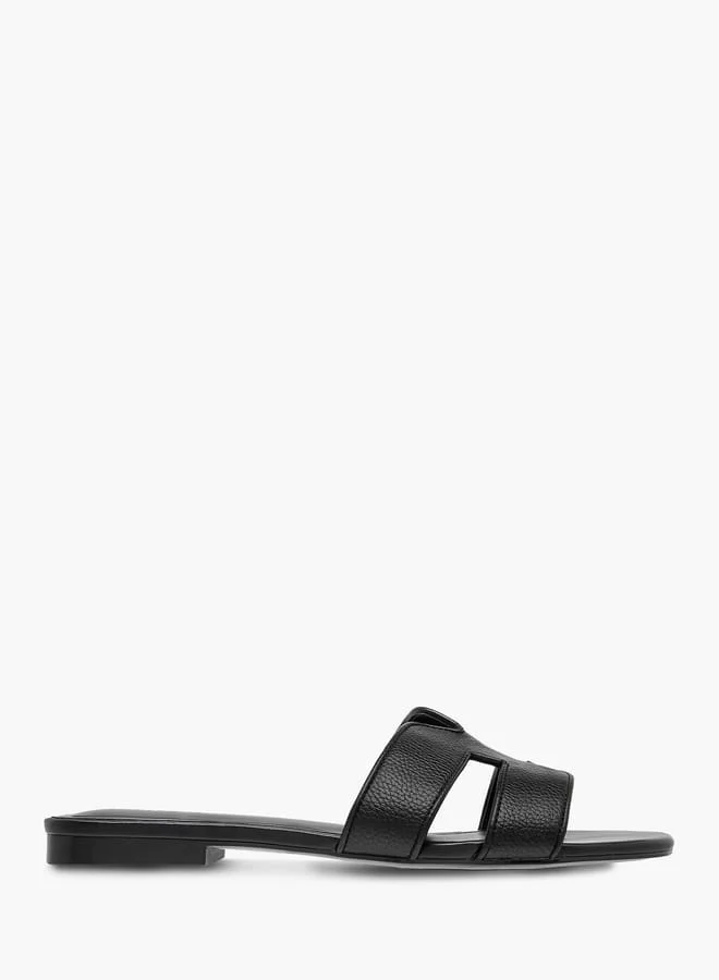 Celeste Womens Textured Slide Sandals With Slip-On Closure