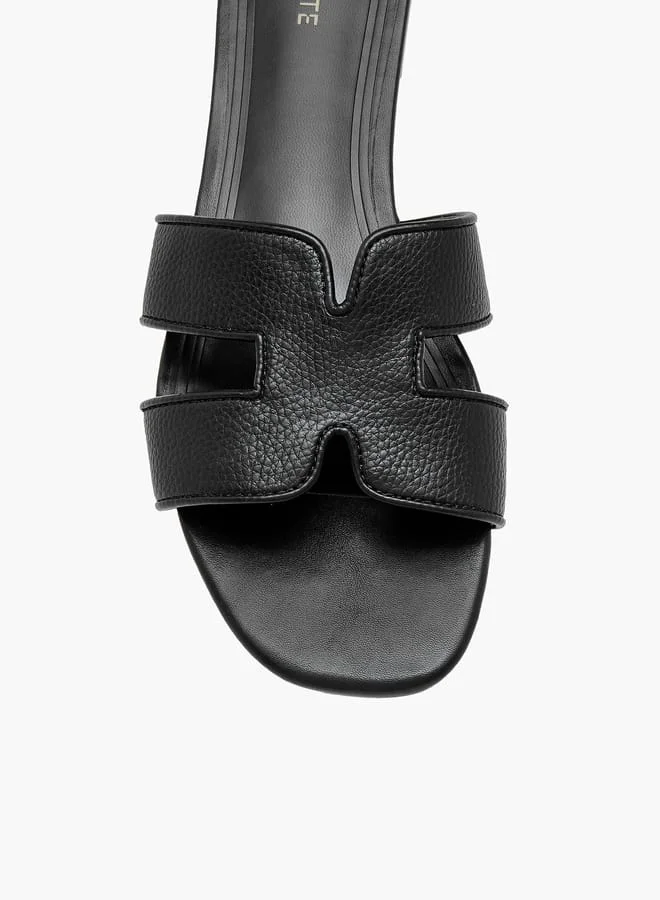 Celeste Womens Textured Slide Sandals With Slip-On Closure