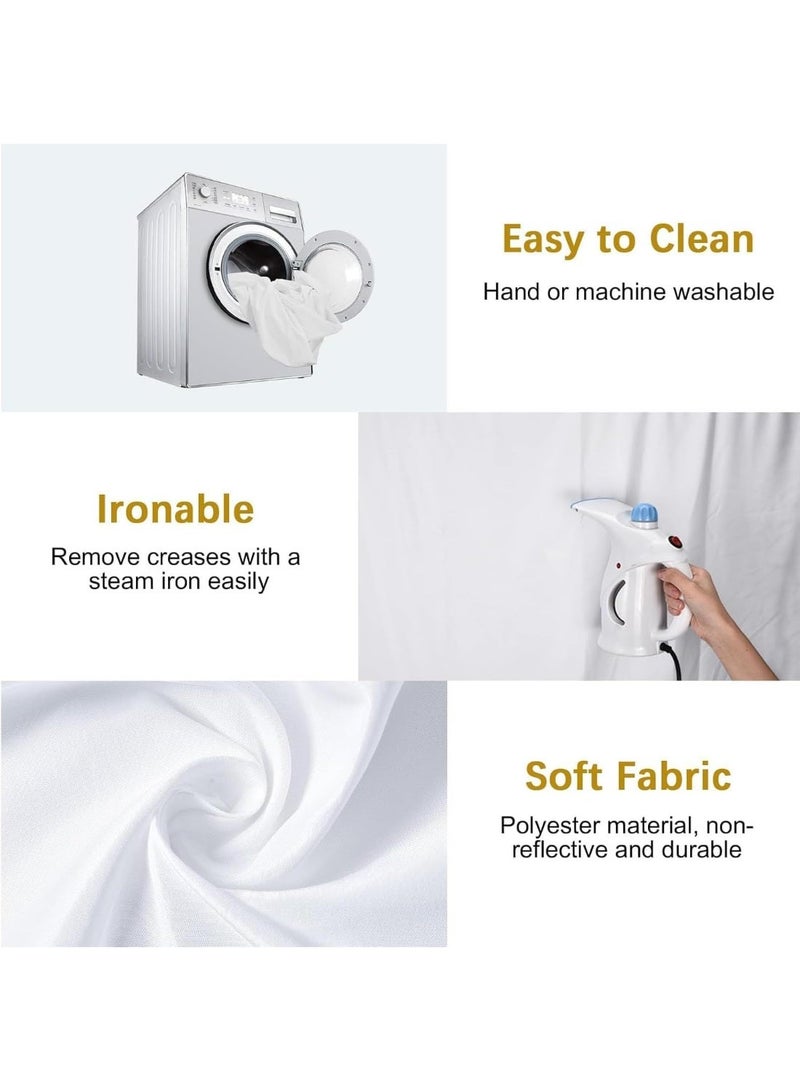 YelaJoy 5X10FT White Background for Photography Photo Booth Backdrops for Photoshoot Backgrounds Screen Video Recording Parties Curtain, Low Temperature Ironing to Remove Wrinkles (White) - Image 4